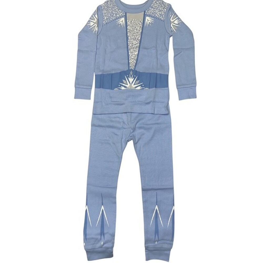 BabyGap Disney Frozen Princess Pajama 3 Year Blue Organic Cotton PJ Set Baby Gap